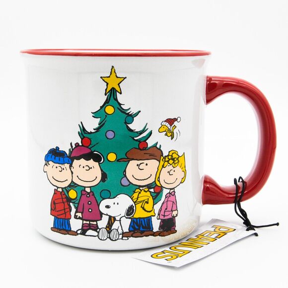 Peanuts Christmas Mug, Peanuts Gang Happy Holidays 23oz Ceramic Coffee Cup, New - Picture 2 of 9